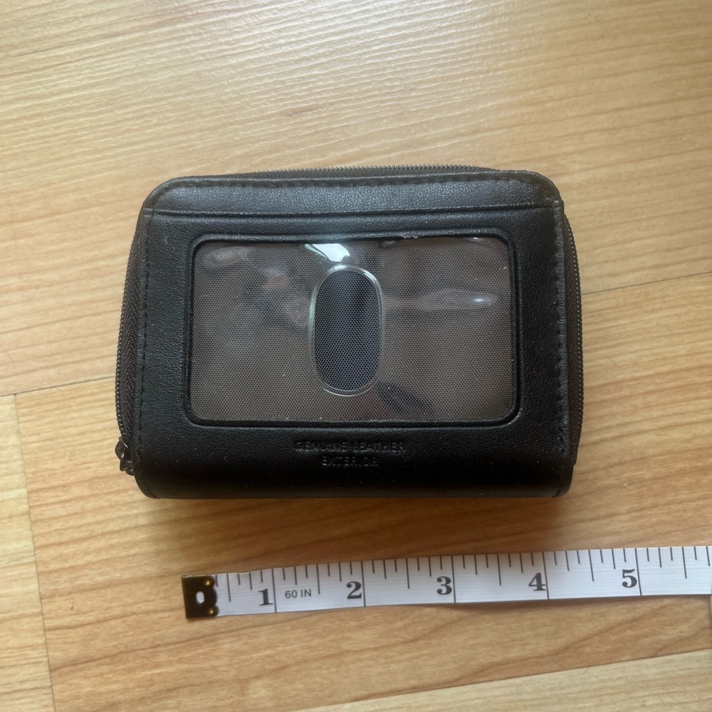 Buxton Black genuine leather Wallet with ID Window